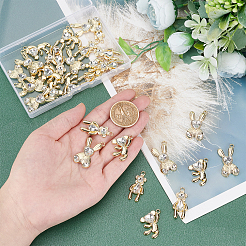 30 шт. 3 подвески из сплава с покрытием в виде кролика и медведя&nbsp;FIND-PH0004-08