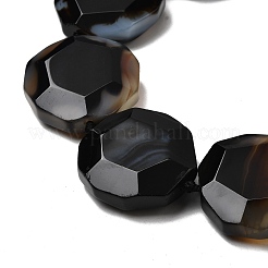 Бусины из натурального черного агата (окрашенные и нагретые) G-NH0010-05