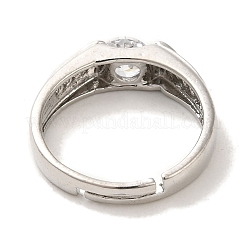 Латунные кольца с цирконием микро паве для женщин RJEW-E295-21P