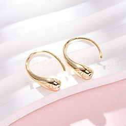 Серьги-подвески из латуни в форме капли EJEW-F384-18G