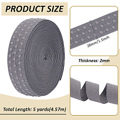 5 ярд плоский полиэфирный эластичный резиновый шнур с вышивкой/лента OCOR-WH0016-10A