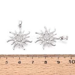 Латунные микропаве прозрачные подвески с фианитом&nbsp;KK-T075-86P