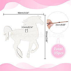 Незаконченные деревянные подвески в виде лошадей для художественной росписи&nbsp;WOCR-WH0004-005