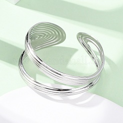 Браслеты-манжеты из нержавеющей стали 304 для женщин&nbsp;BJEW-B150-02P