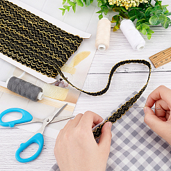 Кружевная отделка из блестящего полиэстера с эффектом металлик&nbsp;OCOR-WH0074-93C