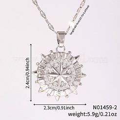 Элегантные подвески в стиле хип-хоп с латунным паве из прозрачных кубических цирконий для повседневного ношения WW1304-2