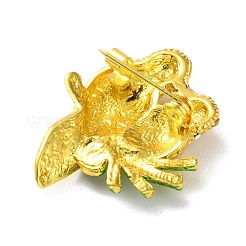 Дятел золотой цинковый сплав эмалированный штифт&nbsp;LS-JEWB-D068-02G-03