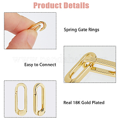 6 шт. латунные пружинные кольца-затворы KK-HS0015-08