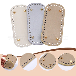 3 шт. 3 цвета овальное дно сумки из искусственной кожи своими руками&nbsp;DIY-CL0002-32