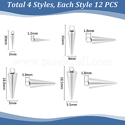 48 шт. 4 стиля подвески из нержавеющей стали 201&nbsp;STAS-UN0063-32