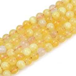 Бусы из натурального огненного агата с потрескиванием G-K166-07F-6mm-07