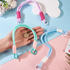 3 шт. 3-цветный полиэстеровый шнур для телефона&nbsp;AJEW-TA0002-69