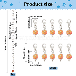 1 шт акриловые бусины для вязания счетных рядов цепочек HJEW-BC0001-34A