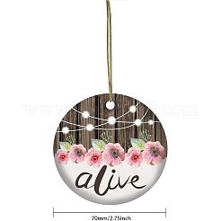 Фарфора ручной работы подвески PORC-WH0005-013