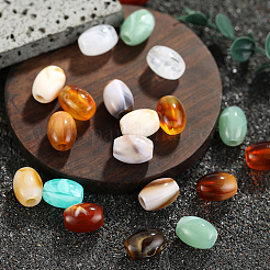 100 шт. 10-х цветные непрозрачные акриловые бусины ручной работы&nbsp;MACR-SP0001-72