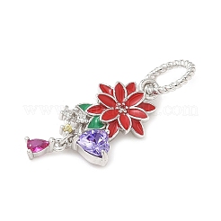 925 серебряное ожерелье с кубическими цирконами и эмалевыми подвесками STER-G047-01D