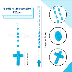 Светящиеся пластиковые ожерелья с подвесками&nbsp;NJEW-DC0001-06A