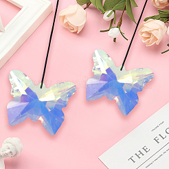 Бабочка стеклянные подвесные ловцы солнца HJEW-WH20019-10A