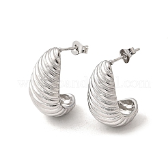 Серьги-гвоздики из нержавеющей стали 304 EJEW-F381-01B-P