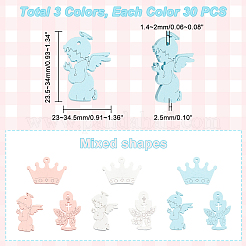 3 пакетик 3-х цветных деревянных подвесок FIND-GA0002-46