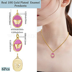 Подвески из латуни с эмалью KK-BBC0020-67