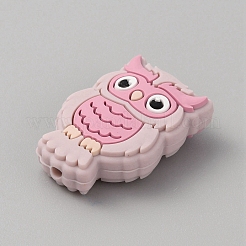 Сова пищевые экологически чистые силиконовые бусины&nbsp;LS-SIL-WH0019-26F