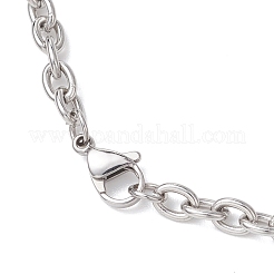 Крест из нержавеющей стали 304 с натуральным жемчугом риса&nbsp;NJEW-JN05784