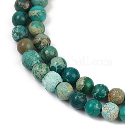 Нити бусин из окрашенного натурального регалита/императорской яшмы/морского осадка яшмы&nbsp;X-G-B124-C04-07