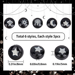 30шт 6 стиля ручной работы бусины лэмпворк LAMP-SC0001-22