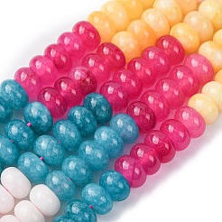 Нити градиентных бусин из натурального белого нефрита G-NH0006-A11-01