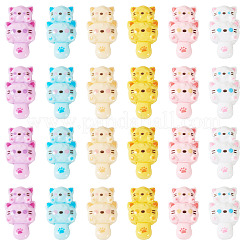 Кабошоны из смолы 30шт 6 цветов&nbsp;RESI-TA0003-80