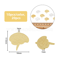 20 шт. подвески из нержавеющей стали 304 двух цветов&nbsp;STAS-DC0014-03