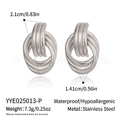 Модные серьги-гвоздики с узлами из нержавеющей стали 304&nbsp;FJ5569-2