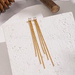 Серьги-гвоздики с кисточками из нержавеющей стали 304 SD2801