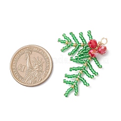 Подвески из стеклянных бусин в виде листьев&nbsp;PALLOY-MZ00958