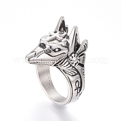 Кольца из нержавеющей стали 304 с широкими полосами RJEW-D073-22-ASP