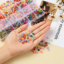 1200шт 4 стиля прозрачные акриловые бусины&nbsp;TACR-YW0001-25