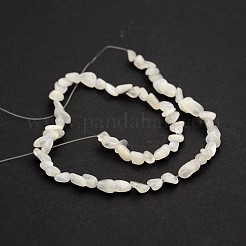 Натуральные белые нити из лунного камня G-J280-01
