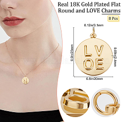 8 шт. латунные подвески на тему Дня святого Валентина KK-BBC0002-57