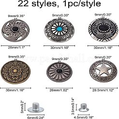 22 комплект заклепок из сплава&nbsp;PALLOY-CA0002-22