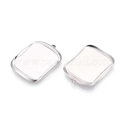 Оправы для подвесок из нержавеющей стали 304 в виде кабошонов STAS-T067-15P