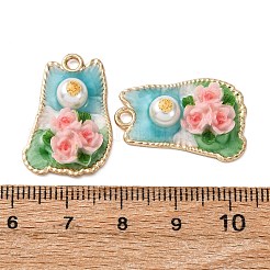 Подвески из эмалевого сплава легкого золота&nbsp;ENAM-B028-11KCG