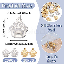 40 шт. 2-х цветные подвески из нержавеющей стали 304&nbsp;STAS-TA0003-43