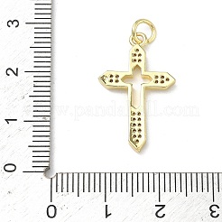 Латунные микропаве прозрачные подвески с фианитом&nbsp;KK-P350-02C-G