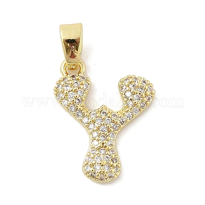 Латунные микро проложить кубического циркония подвески ZIRC-C012-01G-25-1