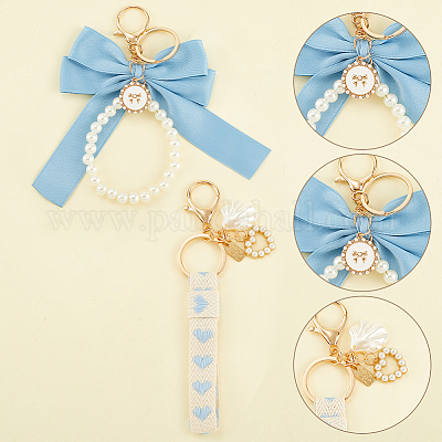 2 шт. 2 стиля брелок из хлопка KEYC-CP0001-24D-1