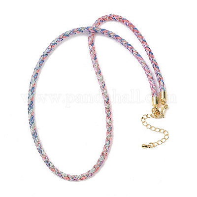 Изготовление ожерелий из круглого нейлонового хлопкового шнура диаметром 3.5 мм NJEW-C106-03G-07-1