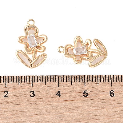 Латунь стекло кулоны KK-N254-50A-G-1