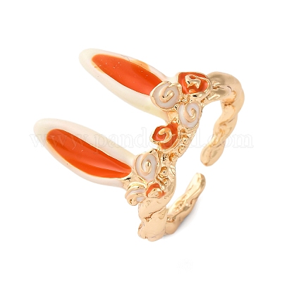 Эмалированные регулируемые открытые манжеты из цинкового сплава для женщин RJEW-U058-03G-1