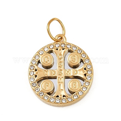 Подвески из нержавеющей стали 304 со стразами&nbsp;LS-STAS-K307-11A-G-1